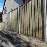 Afloop scherm hout beton schutting