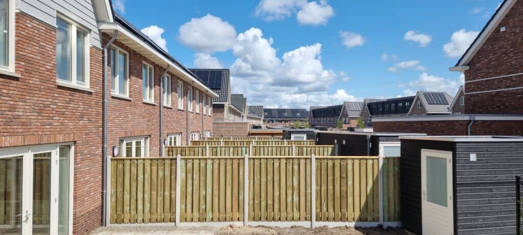 Hout beton schutting almere
