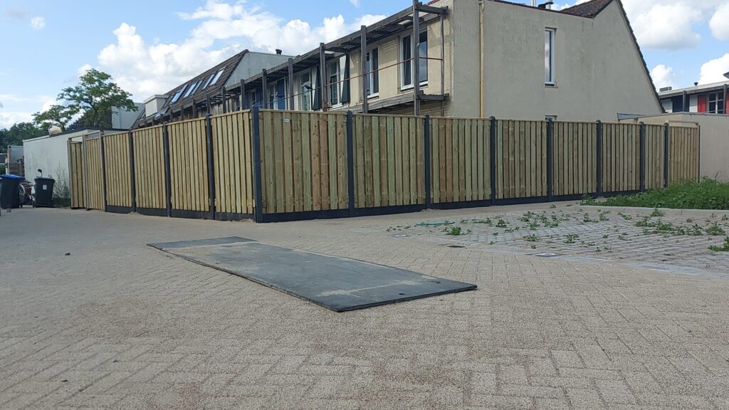 hout beton schutting