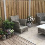 Hout beton schutting